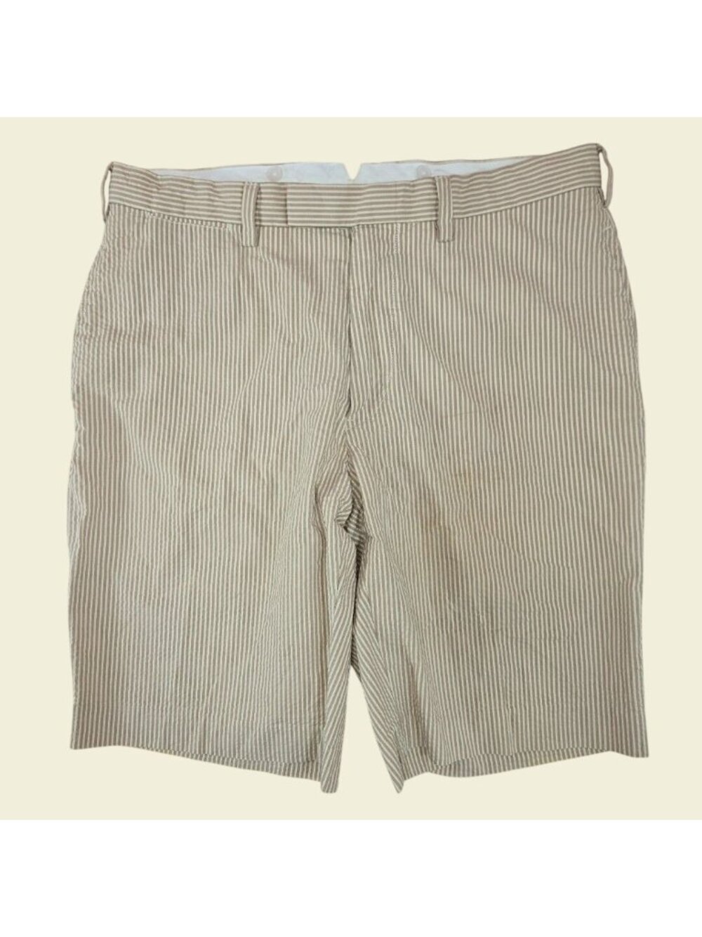 Polo Ralph Lauren Beige Striped Cotton Mens Shorts 35